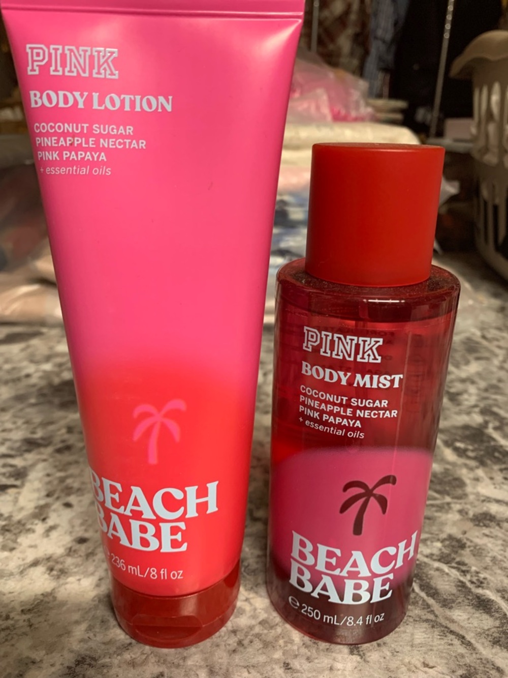 PINK Victoria's Secret Beach Babe Body Lotion and Mist FULL SIZE